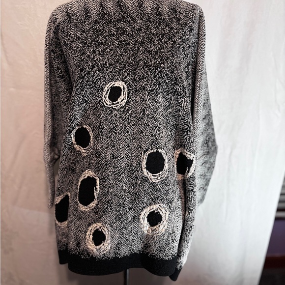 Spirit House black white hole sweater one size M L XL Goth whimsical grunge - Picture 3 of 8